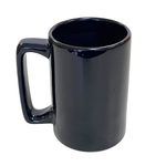 15oz Jumbo Black D-Handle Ceramic Mug