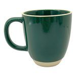 12oz Green Bistro Ceramic Mug with Almond Trim & Base