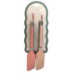 Cook with Color 2 Piece 7" Stainless Steel Mini Tong Set in Blush & Pink