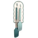Cook with Color 2 Piece 9" & 12" Stainless Steel Tongs Set in Teal