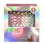 Cook with Color 8 Piece Pink and Blue Disco Ball BPA Free Swirly Plastic Straw Set