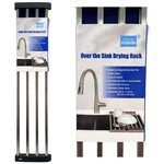 Grand Fusion Black Flat Bar Roll-Up Over The Sink Dish Drying Rack