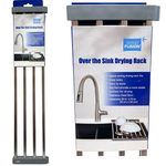 Grand Fusion Gray Flat Bar Roll-Up Over The Sink Dish Drying Rack