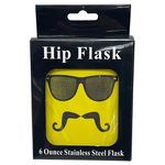 Hip Mustache In Disguise Stainless Steel 6oz Flask