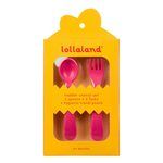 Lollaland 5-Piece Toddler Utensil Set with Hygenic Pouch in Pink