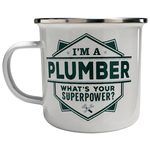 Top Guy Enamel Mug with Plumber Design