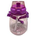 Breakout 44oz Motivational Plastic Water Bottle with Carry Strap in Purple