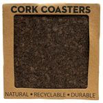 Thirstystone Square 4" Natural Dark Cork Coasters