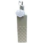 10 Strawberry Street Ptuck Pattern Square White Ceramic Olive Oil Bottle 26oz