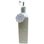 10 Strawberry Street Wren Pattern Square White Ceramic Olive Oil Bottle 26oz