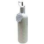 10 Strawberry Street York Pattern Round White Ceramic Olive Oil Bottle 23oz