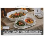 Appetit 4 Piece Rectangle Nesting Porcelain Bake & Serve Set