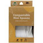 BioSmart 28 Count Biodegradable Compostable Mini Spoons