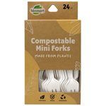 BioSmart 24 Count Biodegradable Compostable Mini Forks