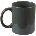 11 oz Grey Coated Solid Colored Mug