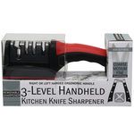 3-Level Handheld Kitchen Knife Sharpener with Removeable Inner Sharpener
