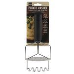 Stainless Steel Dual-Head Potato Masher with Non-Slip Handle