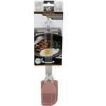 2 Piece Silicone Basting Brush and Spoon Spatula with Plastic Handles in Assorted Colors