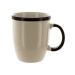 12-Ounce White Mug with Black Trim