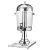 Beverage Dispenser, 2.1 Gallon Drink Dispenser for Parties, Stainless Steel + Plastic Juice Dispensers with Spigot Ice Chamber Tray