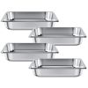 4 Pack Stainless Steam Hotel Pan, 1/2 Size Table Steam Pan, 2.5 Inch Deep Anti Jam Restaurant Supplies Reusable Rustproof Catering Storage for Home