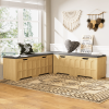 3-Piece L-shaped multifunctional storage bench with padded shoe bench, serves as a kitchen corner stool, toy storage box, or reading nook seat
