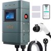 Level 2 Electric Vehicle Charging Station, 0-48A Adjustable, 11.5 kW 240V NEMA 6-50 Plug Smart EV Charger with WiFi