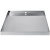 32 x 30 x 2.5 Inch Washing Machine Pan 18 GA Thickness 304 Stainless Steel Heavy Duty Compact Washer Drip Tray with Drain Hole & Hose Adapter