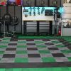Interlocking Drainage Mat, 12' x 12' Modular Interlocking Cushion, 50 Pcs Splicing Drainage Mats, Non-Slip Black PP Drainage Floor Tile and Shower Mat