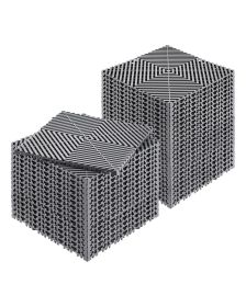 Interlocking Drainage Mat, 12' x 12' Modular Interlocking Cushion, 40 Pcs Splicing Drainage Mats, Non-Slip Gray PP Drainage Floor Tile and Shower Mat