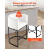 Bar Stool Set of 3, 25 inch Counter Height Stools, Counter Barstool with Backrest, Arm, Metal Frame, and Footrest, Accent Fabric Bar Chair