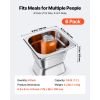 6 Pack Stainless Steam Hotel Pans, 1/6 Size Table Steam Pan, 4 Inch Deep, Anti Jam Restaurant Supplies Reusable Rustproof Catering Storage for Home