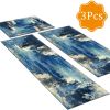 Washable kitchen floor mat set (3 pieces), non-slip long strip floor mat set, bohemian style kitchen long strip floor mat