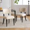 Wooden Dining Chairs Set of 2, Modern Fabric Upholstered Dining Room Chair Kitchen Chairs, Farmhouse Dinner Chair for Kitchen Dining Room