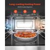 Countertop Microwave Oven, 0.9 Cu Ft, 1000W Digital Stainless Steel Microwave Oven with Touchscreen, 10 Cooking Presets, 5 Power Levels