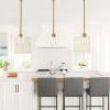 Gold Crystal Pendant Light Fixture Luxury Modern Kitchen Island Chandelier 5.11in Dining Room Hanging Lights, E12 Bulb