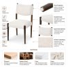 Modern Dining Chair,Kitchen Chair With Thick Seat Cushion and Solid Wood Legs, Dining Chairs for Home Bar/Restaurant and Dining Room,Set of 2,Walnut