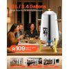 Stainless Steel Beverage Dispenser, 3.4 Gallon Drink Dispenser with Alcohol Burner, Hot & Cold Drink Dispensers with Spigot for Coffee Tea Hot Water