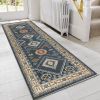 Boho Kitchen Rugs Sets 4 Piece with Runner Floral Kitchen Floor Mat Carpet Farmhouse Kitchen Rugs and Mats Non Skid Washable Runner Rug for Kitchen Fl