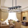 (Same as W134065438/L1001) 32" Black White Industrial 5-Light Pendant Chandelier, Modern Metal Cage Design, Adjustable Hanging Light for Dining Room
