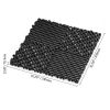 Interlocking Drainage Mat, 12' x 12' Modular Interlocking Cushion, 50 Pcs Splicing Drainage Mats, Non-Slip Black PP Drainage Floor Tile and Shower Mat