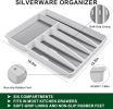 49-piece cutlery set with organizer and steak knives, stainless steel flatware set for 8 people for home kitchen, cutlery set, includes spoon