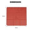 1PC Red Rubber Anti-Fatigue Kitchen Mat, 90x90x1.2cm, Thick Non-Slip Floor Mat