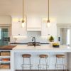 Gold Crystal Pendant Light Fixture Luxury Modern Kitchen Island Chandelier 5.11in Dining Room Hanging Lights, E12 Bulb