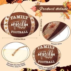 1 pc Rugby wooden home crafts, doorplate pendants, party and festival plaques, sign decorations, paintings (Color: 12)