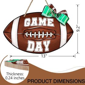 1 pc Rugby wooden home crafts, doorplate pendants, party and festival plaques, sign decorations, paintings (Color: 7)