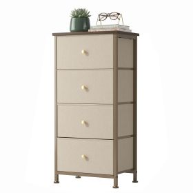 4-drawer storage cabinet - suitable for bedrooms, living rooms, and wardrobes (Color: Khaki)