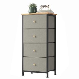 4-drawer storage cabinet - suitable for bedrooms, living rooms, and wardrobes (Color: dark green)