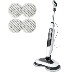 Dual Head Hard Floor Steam Mop, 3 Adjustable Steam Modes, LED Headlights, Lightweight for Home Tile Cleaning (Color: White)