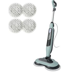 Dual Head Hard Floor Steam Mop, 3 Adjustable Steam Modes, LED Headlights, Lightweight for Home Tile Cleaning (Color: Indigo green)